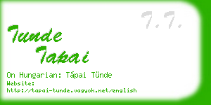 tunde tapai business card